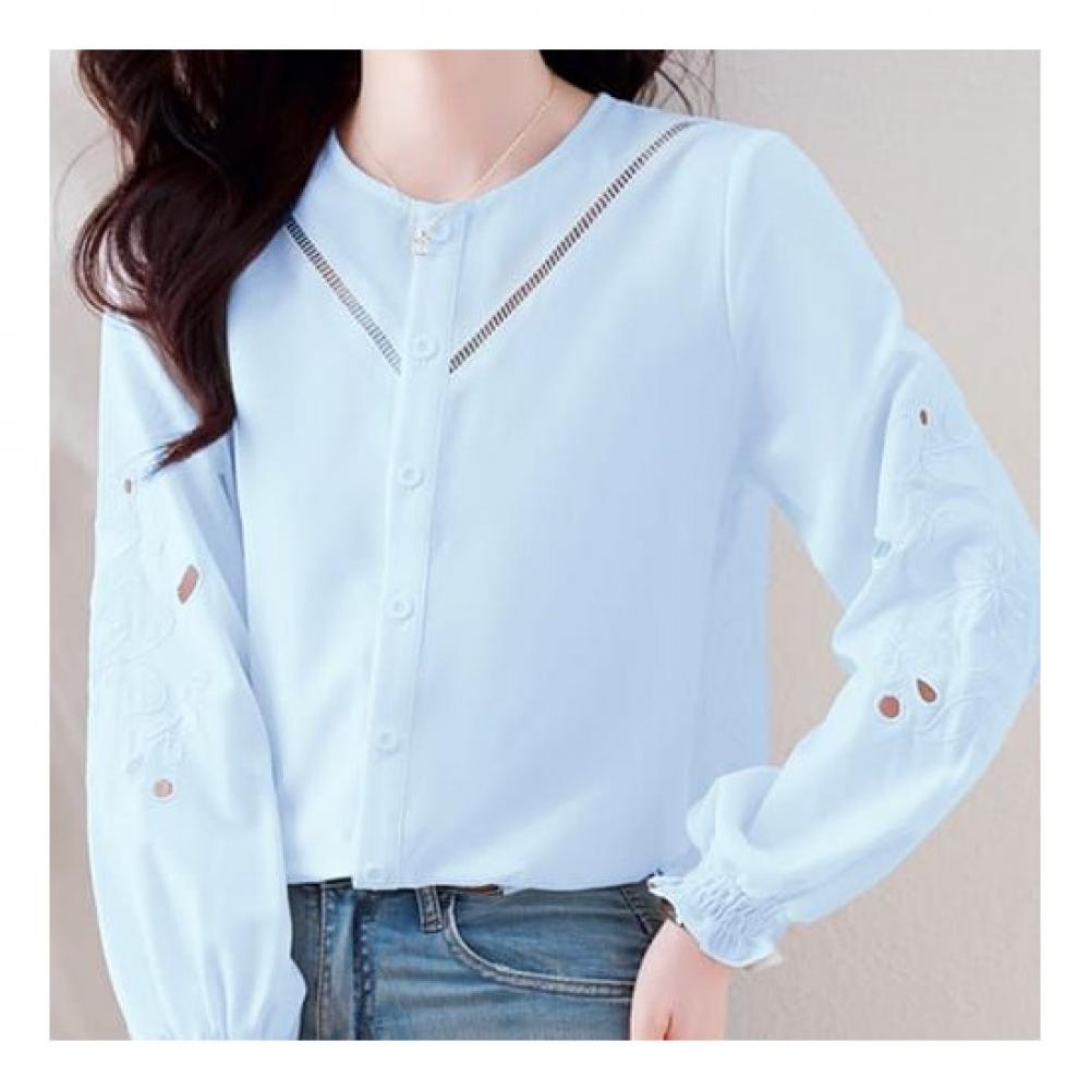 Navava Long Sleeve Blouse Round Neck Nb1979