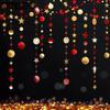 39.37ft Star Party Garlands Red and Golden Star Maroon Garland Valentine's Day Party Decorations Streamer Hanging Backdrop