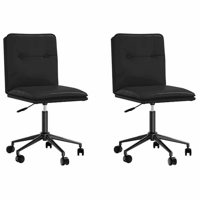VidaXL Chaises à manger lot de 2 noir similicuir, chaise, chaise de salon, chaise d'appoint, chaise de cuisine, siège à 3315424