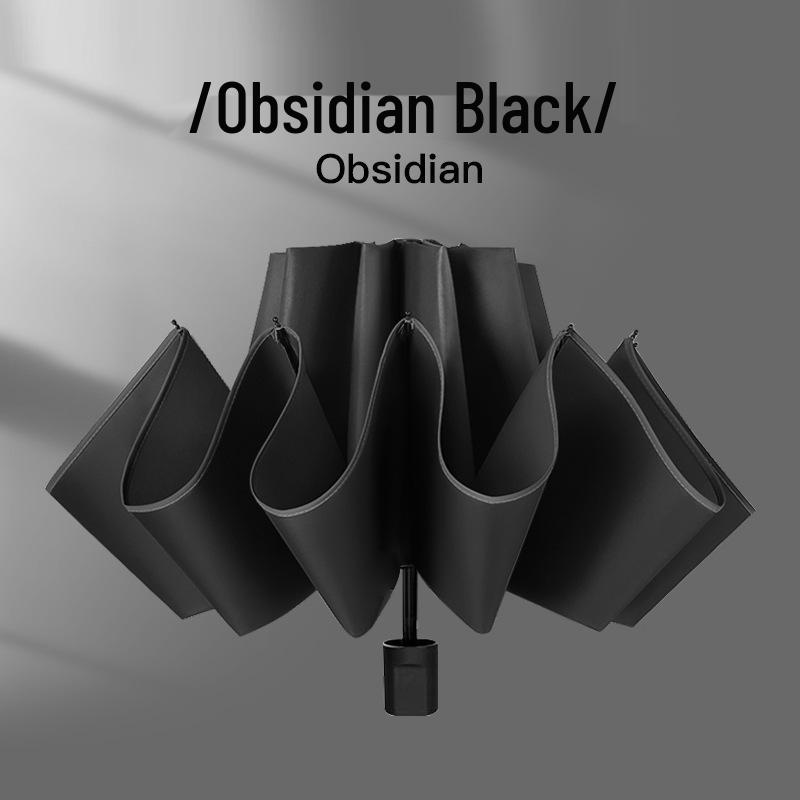 96-rib Automatic Windproof Umbrella with Wooden Handle, UV Protection, Sun & Rain Shield, for Men & Women - Enlarged, Thickened, Reinforced.