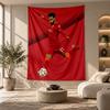 Decoratief Wandkleed, Wandkunst met Print van Mohamed Salah, Lichtgewicht Wanddecoratie voor Achtergrond Slaapkamer