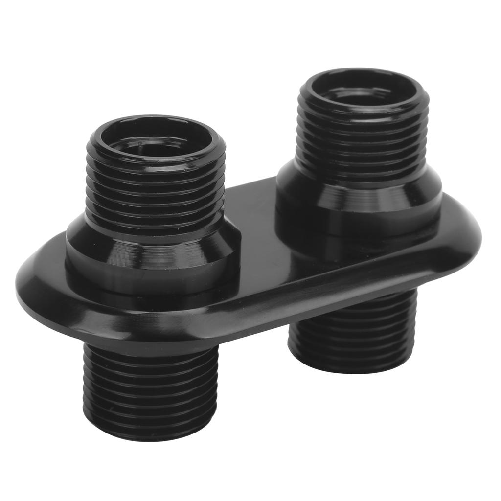 Car 2‑Port Air Conditioning Bulkhead Interface Universal Modification Replacement for FordBlack