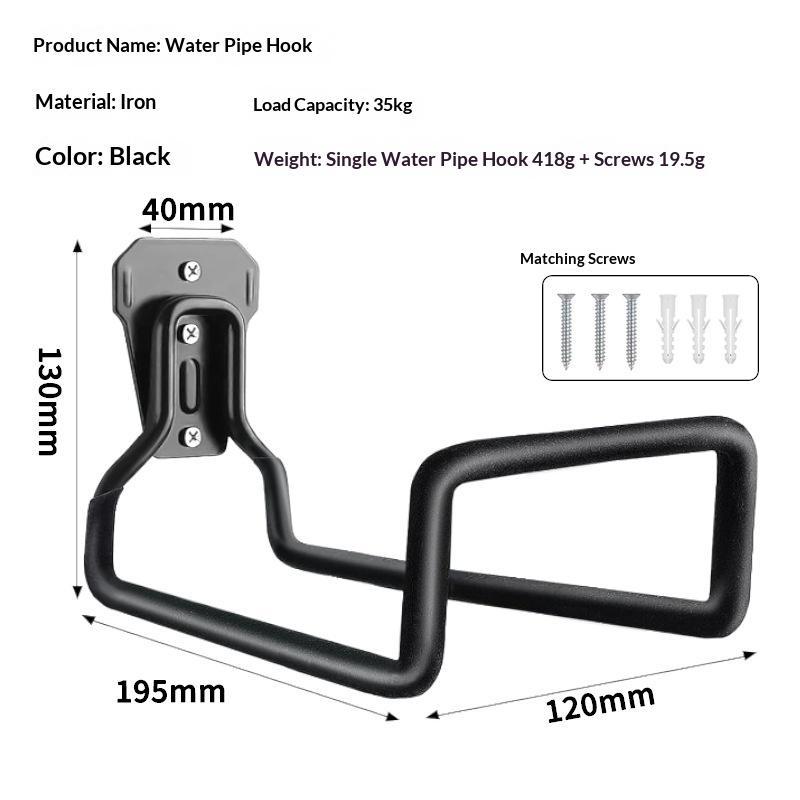 Heavy Duty Wall Mount Metal Storage Hooks High Load Bearing Garage Organizer For Water Pipe Cable Tools Garden Equipment Storage