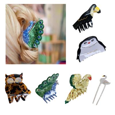 Lindo Pasador de Pelo de Animal para Mujer Pinza de Garra Pasador de Peinado Cabello Grueso Cabello Fino Accesorios para el Cabello Tocado Regalo