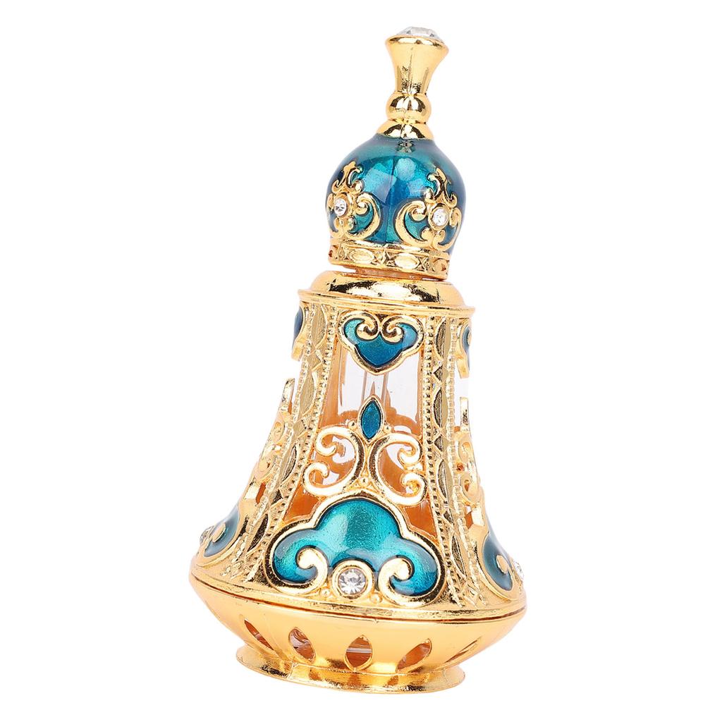 Vintage Perfume Bottle Reusable Zinc Alloy Middle Eastern Hollow Out Sealed Liquid Bottle