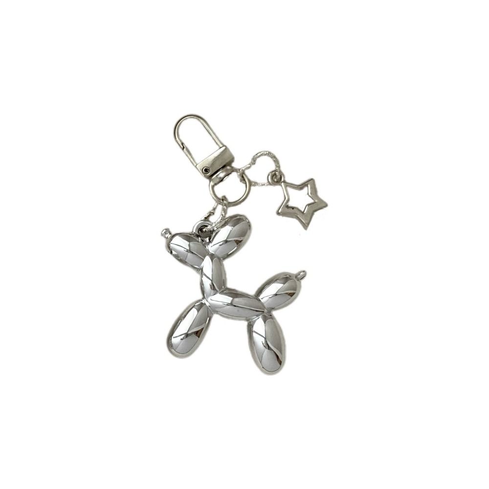 Star Balloon Acrylic Dog Keyring Plating Dog Balloon Keychain  Backpack Decor