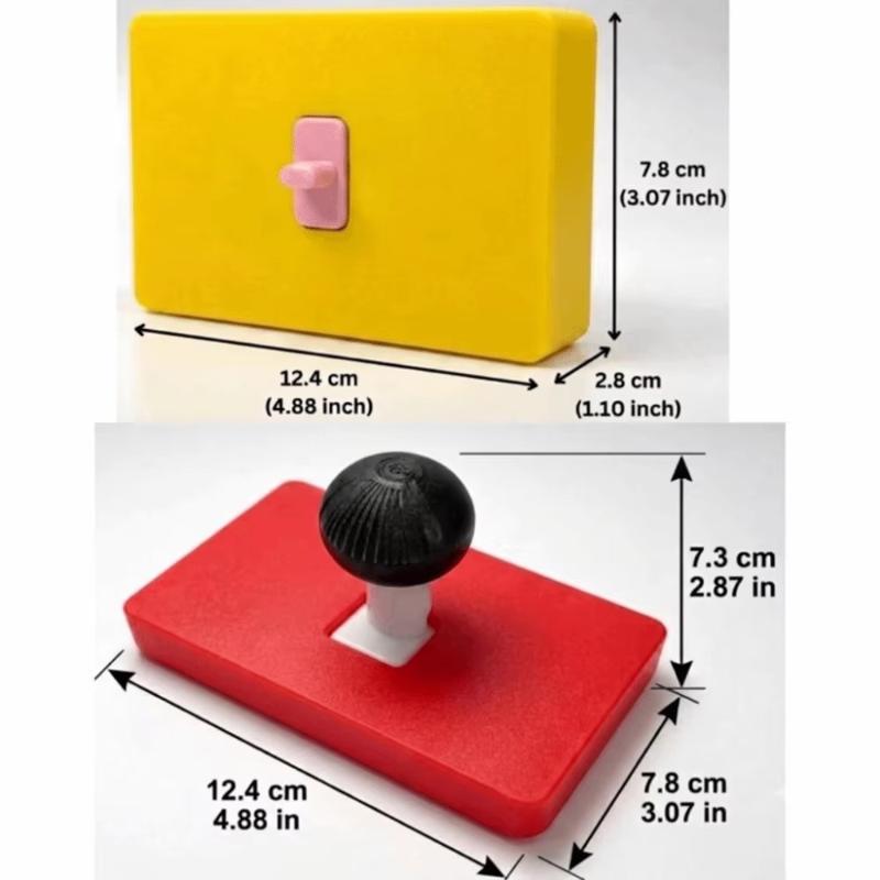 Minimalist Double-Button Push-Button Light Switch Frame, No Drilling Required. Double-Sided Adhesive Sticker Not Included.