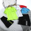 2026 Boys' Summer Sportswear: Short Sleeve and Shorts Mesh Set in 20 Colors