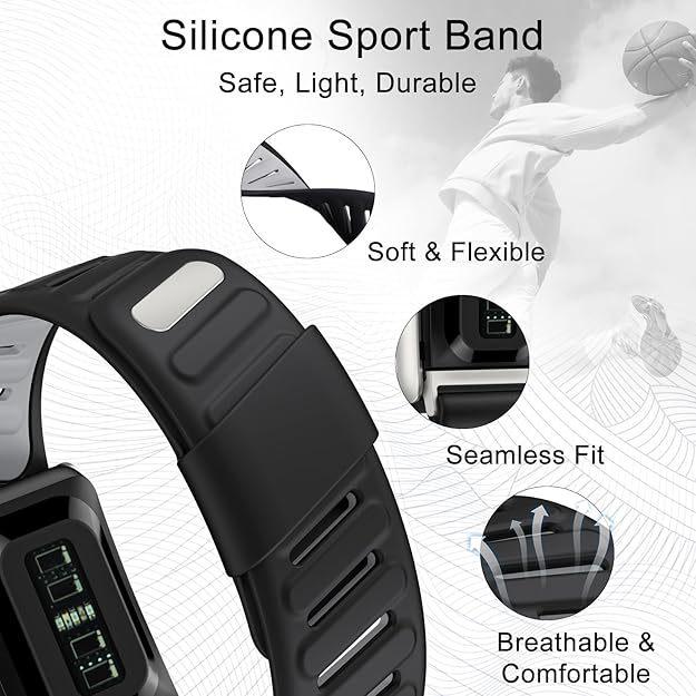 Cinturino Sportivo Bicolore in Silicone Whoop Strap Sostitutivo per Orologio WP