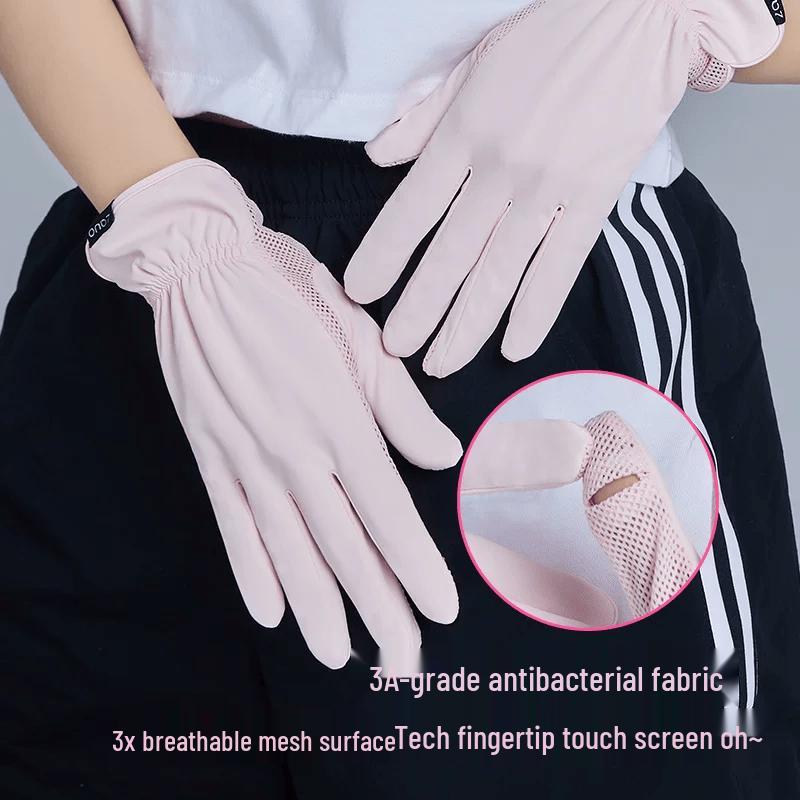 Zauo Women s Long Sun Protection Mesh Gloves