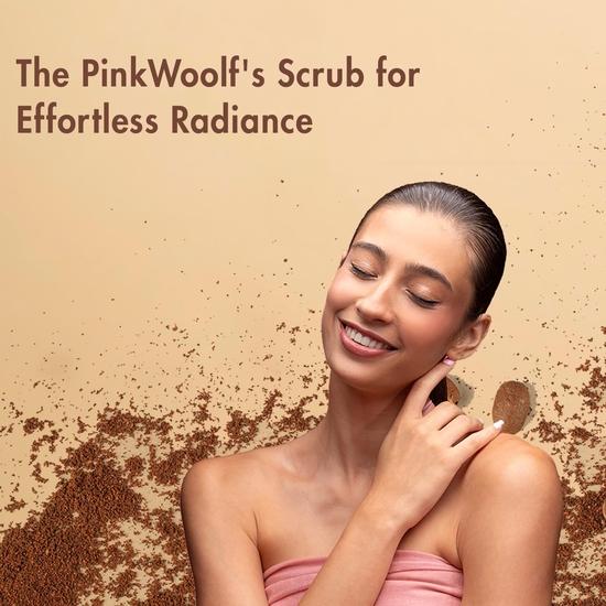 Pink Woolf Body Scrub | Exfoliating Caffeine Micro Polish Chocolate Scrub | Activates Circulation, Removes Dead Skin| 50g (Pack Of 1)