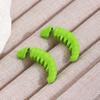 Unique Green Worm Stud Earrings Creative Prank Joke Ear Studs Caterpillar Earrings  Spoof Props
