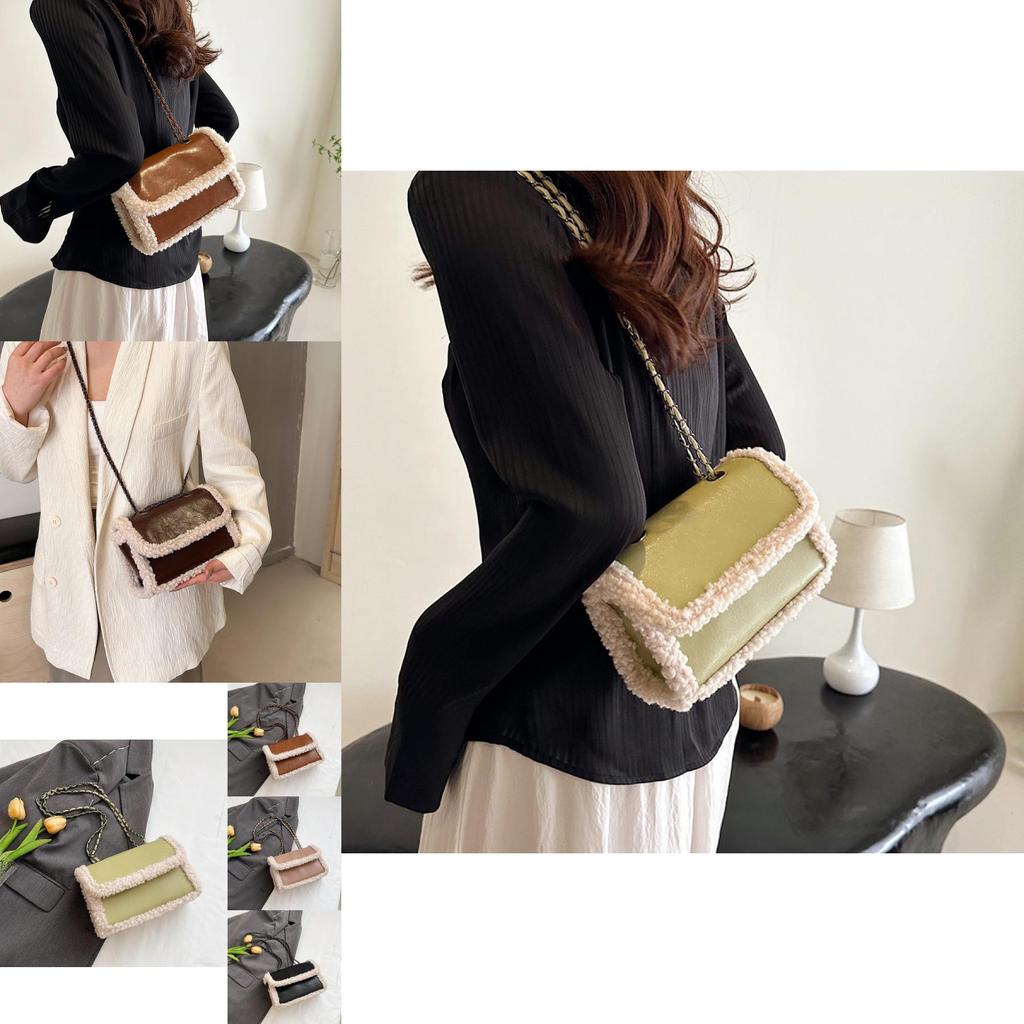 Chic Retro Casual Small Crossbody Bag For Spring In Black Brown Beige Green Shades