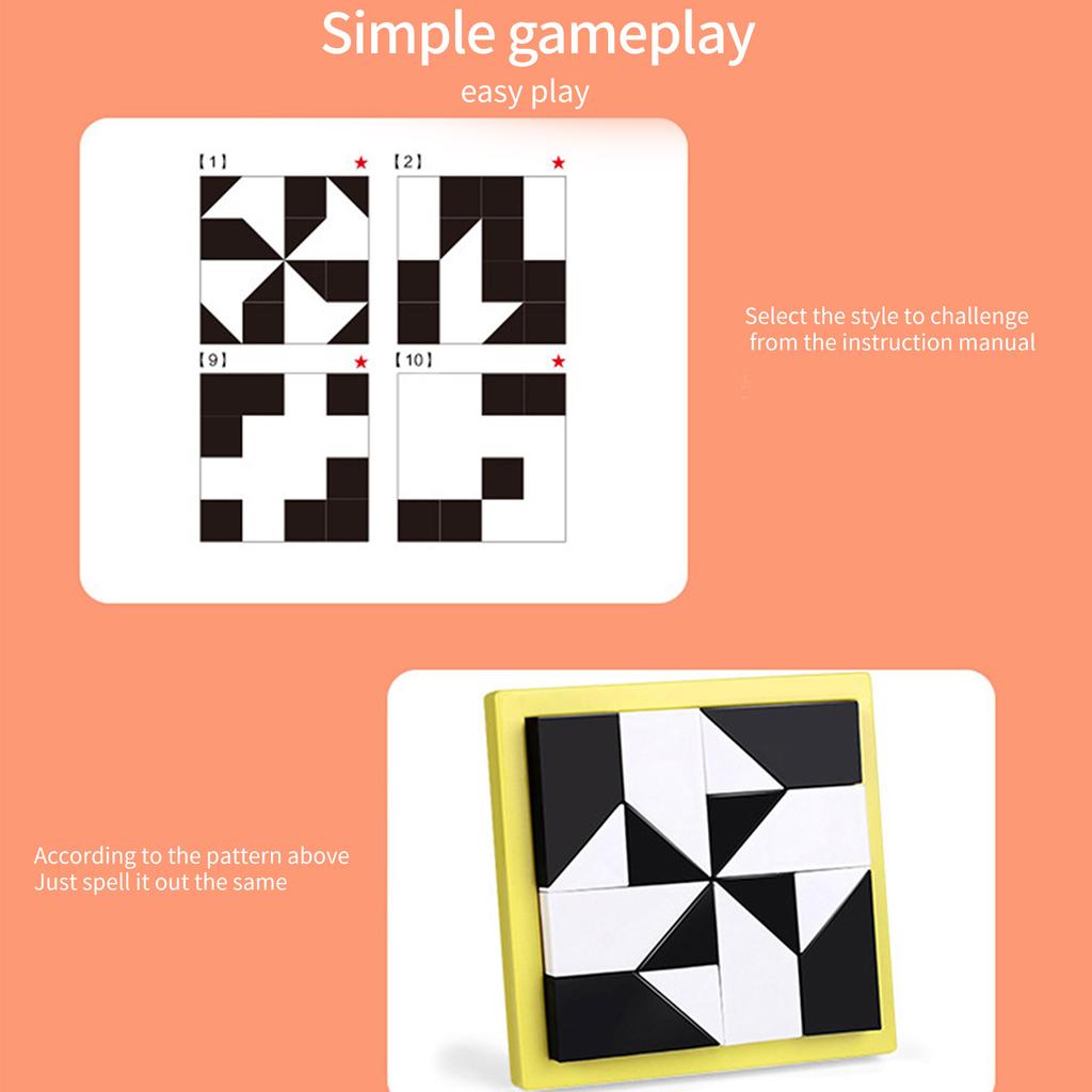 Creative Wooden Puzzle Block Set Toy For Kids Adult Challenge Sensory Learning Puzzle Game for Space Logical Thinking