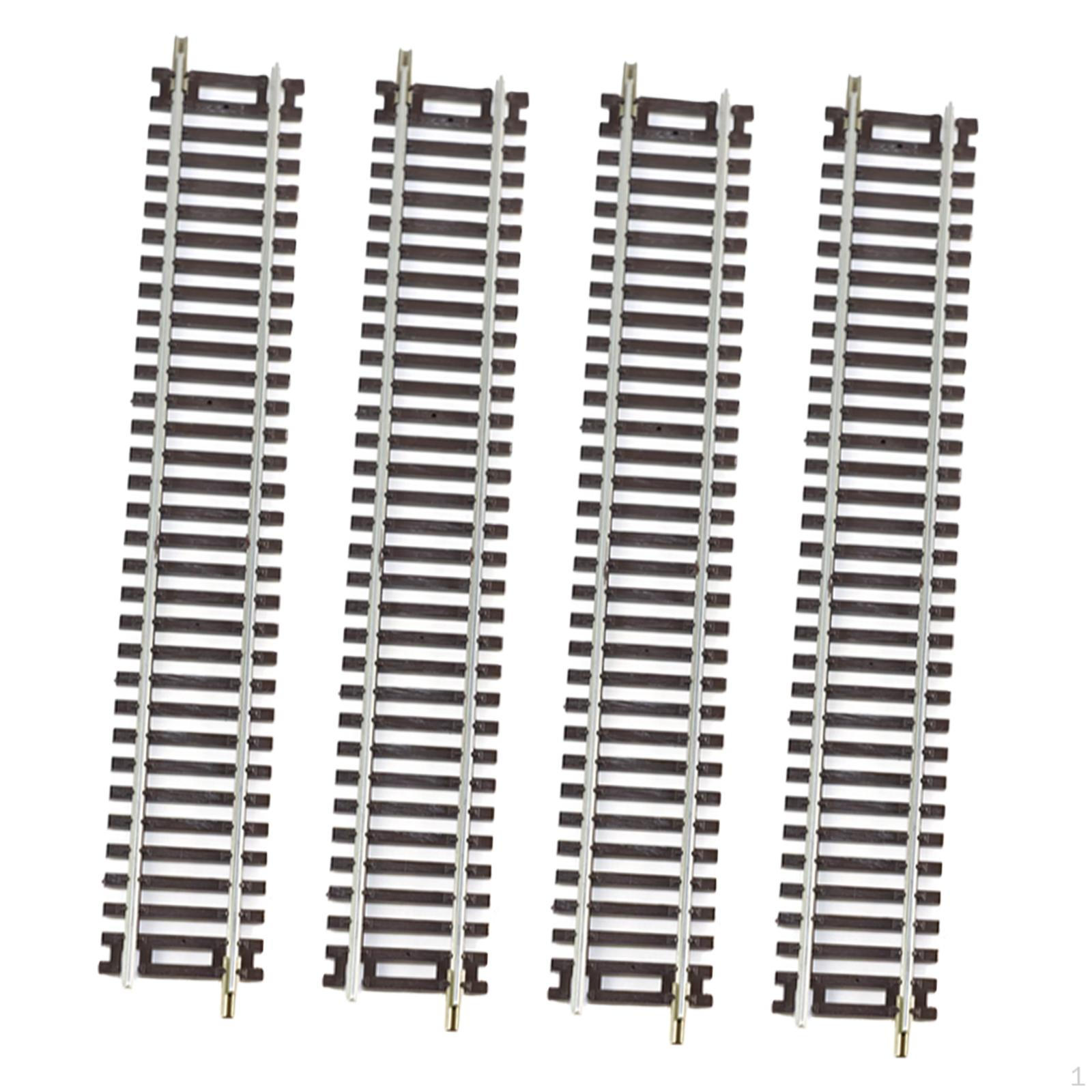 

4 Pack HO Scale Train Track Elements for Creative Projects And Toy Fun in 1:87 24.1cmx3cm