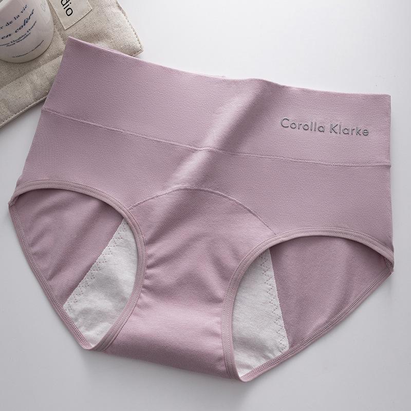 Plus Size Female Pure Cotton Menstrual Period Leakproof Middle Waist Triangle Briefs