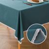 Tablecloth Waterproof and Oil-proof Household High-end Solid Color Tablecloth Lace Rectangular Tablecloth Dirt-resistant and Wear-resistant