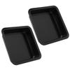2Pcs  ‑Shaped Non‑Stick Cheese Cake Pizza Mold Tray Bakeware Kitchen Baking Tools(Black )