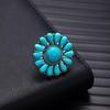 Retro Bohemian Silver Faux Turquoise Ring