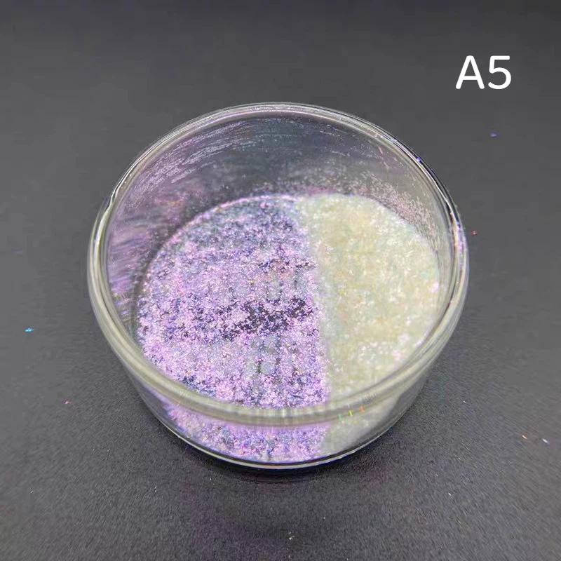 Nagelglitzer Glänzendes Glimmer-Perlenpulver 1 Flasche Gold-Weiß Hochglanz für DIY Harz Seife Kerze Bastelherstellung