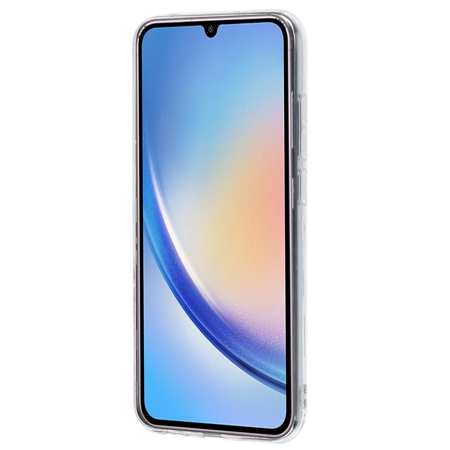 

For Samsung Galaxy A34 5G Case Pattern Printing Shockproof Soft TPU Phone Cover Peony