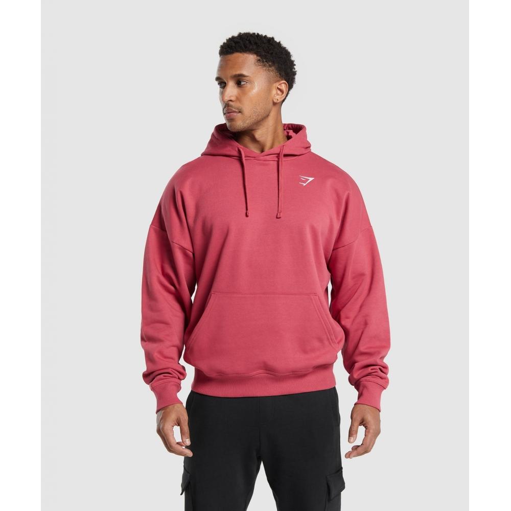 

GYMSHARK Crest Oversized Hoodie Vintage Pink A5A8O KB0V S