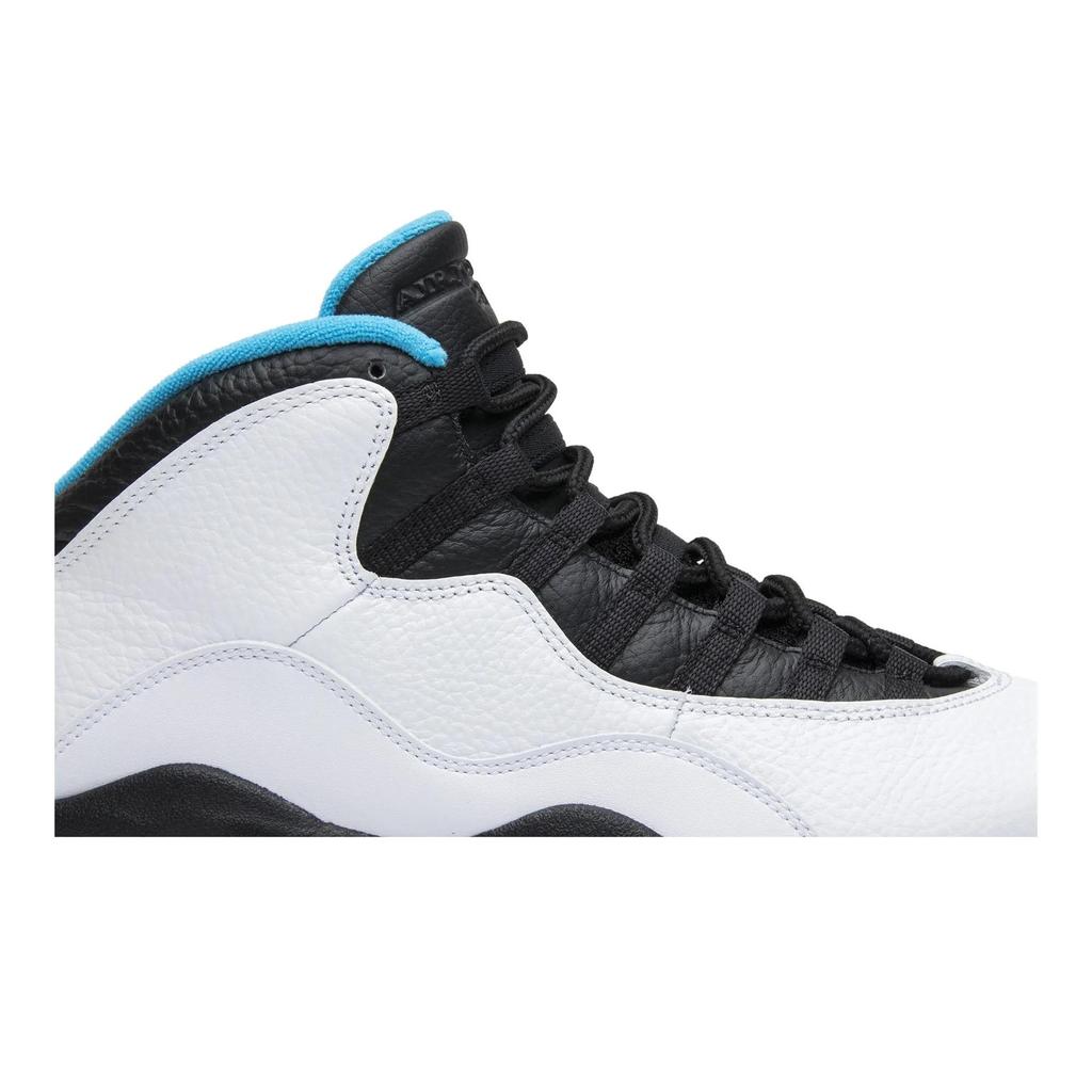 Air Jordan 10 Retro 'Powder Blue' 2014 (Unisex) White / Dk Powder Blue-Black Vintage Basketball Shoes 310805 106