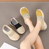 Damen Slip-On Leichte Strick-Gehschuhe Atmungsaktive Tennis-Sneaker Sport-Trainings-Fitnessstudio-Schuhe zum Laufen Lässige Plateau-Loafer für Damen