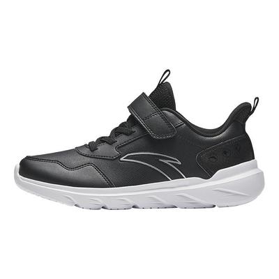 Kids Vitality Synthetic Leather Simple Versatile Lightweight Shock Absorbing Low Top Running Shoes Kids Sneaker Black Anta-White A12435568-8