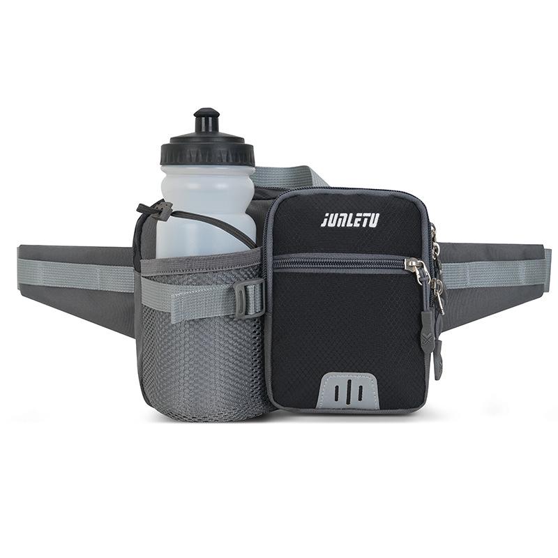 New Large Capacity Fitness Waist Pack with Water Bottle & Phone Holder for Outdoor Sports and Travel