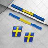 Metal 3D Swedish Flag Logo Car Styling Rear Trunk Letter Emblem Sticker For XC90 XC70 V60 XC40 XC60 S40 S60 S80 V40 V50 B5