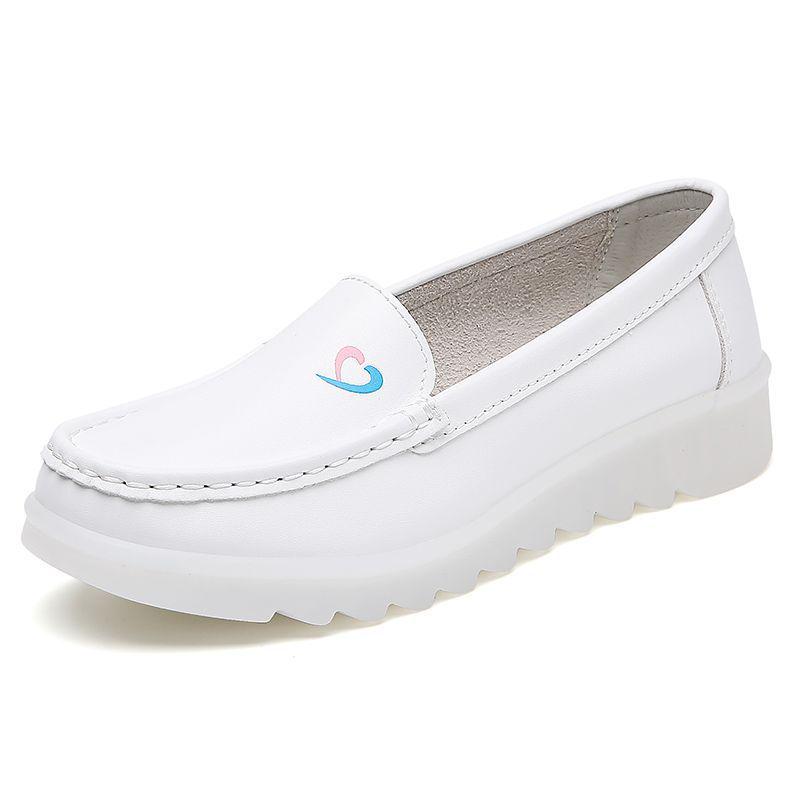 Women s Non-Slip White Nurse Shoes - Breathable Anti-Odor Soft Sole for Comfort Flat Heel Ideal for Medical Care and All-Day Wear 40 белый 4285₽
