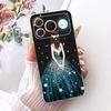 For Honor Power 2 5G Case SER-AN00 Luxury Girl Peacock Painted Cover Soft Slim Phone Case For Honor Power Power2 5G Fundas Coque