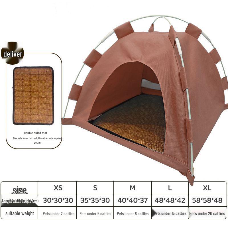 Tienda plegable para mascotas de exterior con colchoneta refrescante para gatos