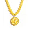 Colorful Beaded Heart Necklace – Versatile, Sweet Collarbone Chain for Women