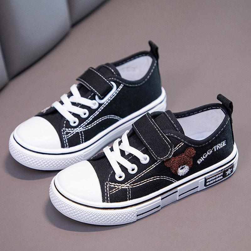 Frühling Low Top Weiche Sohle Baby Casual Turnschuhe Kinder Jungen und Mädchen Cartoon Bestickt Atmungsaktive Segeltuchschuhe