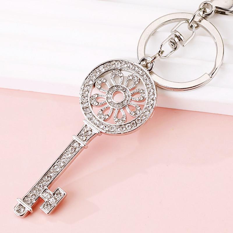 Sparkling Rhinestone Keychain Pendant Chic Accessory For Couples Creative Gift Idea