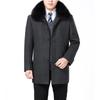 Men Wool Coat Winter Wool Long Overcoat Detachable Real Rabbit Fur Thick Warm Winter Woolen Jacket Artificial Fur Liner