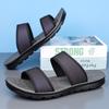 Fashion New Arrival Men's Buckle Slippers Lightweight Slides Non-Slip Open Toe Shoes for Indoor Outdoor Beach Flats Versatile Half Drag