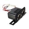 12V Dual Hole Car Cigarette Lighter Socket | Built-in 10A Fuse | Waterproof & Dustproof | Iron Shell for Vehicle Modification