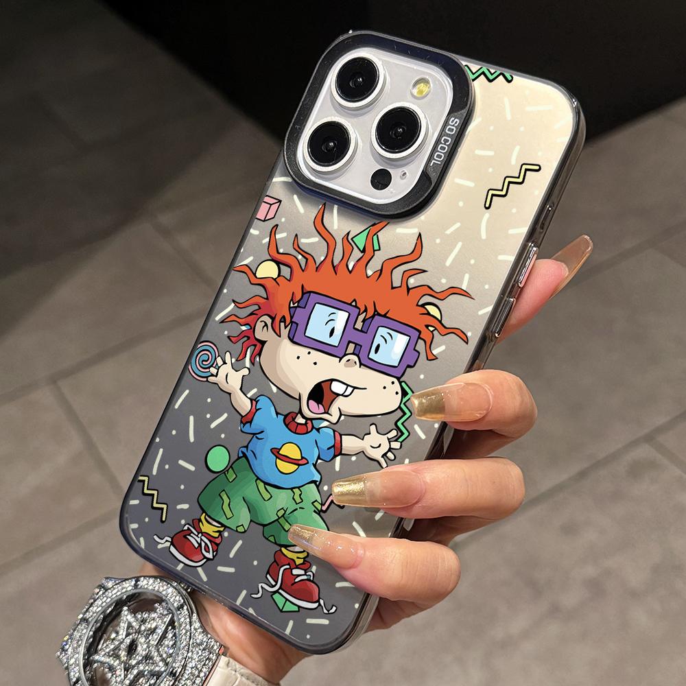 Funny Cartoon R-Rugrat Children Phone Case for Samsung Galaxy S26 S25 Edge S24 S23 S22 S21 FE S20 Ultra Plus 5G Silver Cover