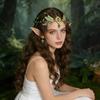 Headpiece Elf Garland Artificial Floral Rhinestone Decoration Flower Vines Crown Bride Hairstyles Princess Headdress Women