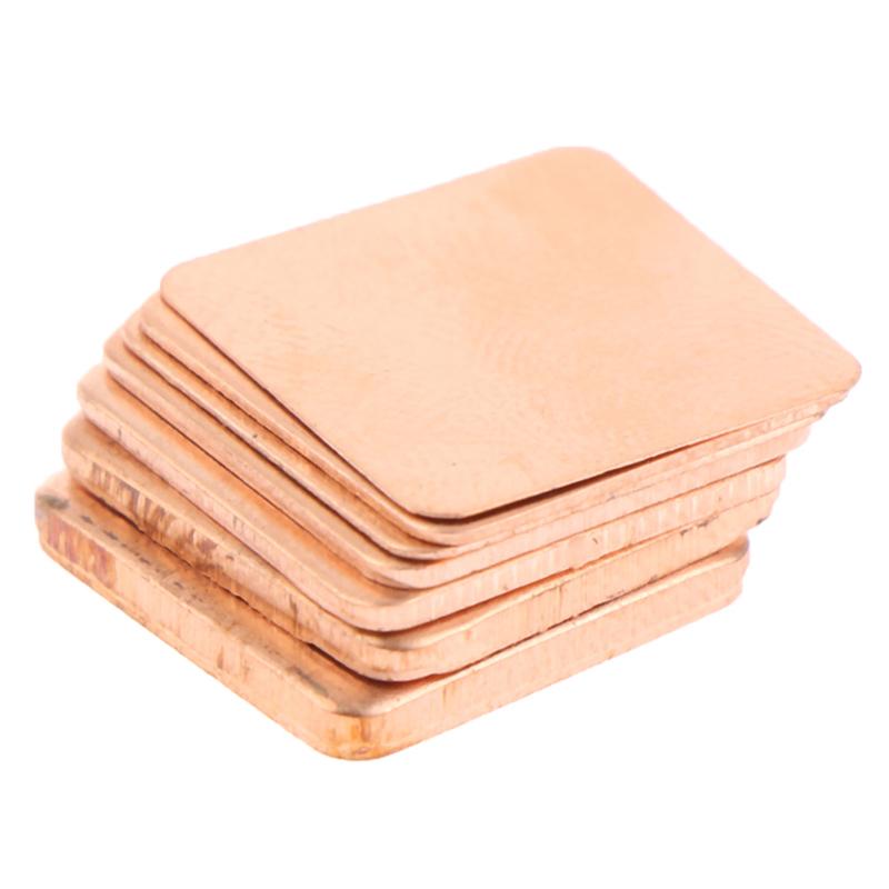 10Pcs Thermal Pads 15X15Mm Copper Gpu Thermal Pads Copper Shim Heatsink For Laptop Cooling Cpu Heatsink Sheet
