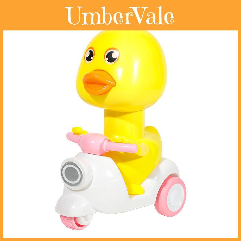 Kunststoff-Rückzieh-Kinderspielzeugauto mit Cartoon-Enten-Design zur Entwicklung motorischer Fähigkeiten und für Eltern-Kind-Spiel