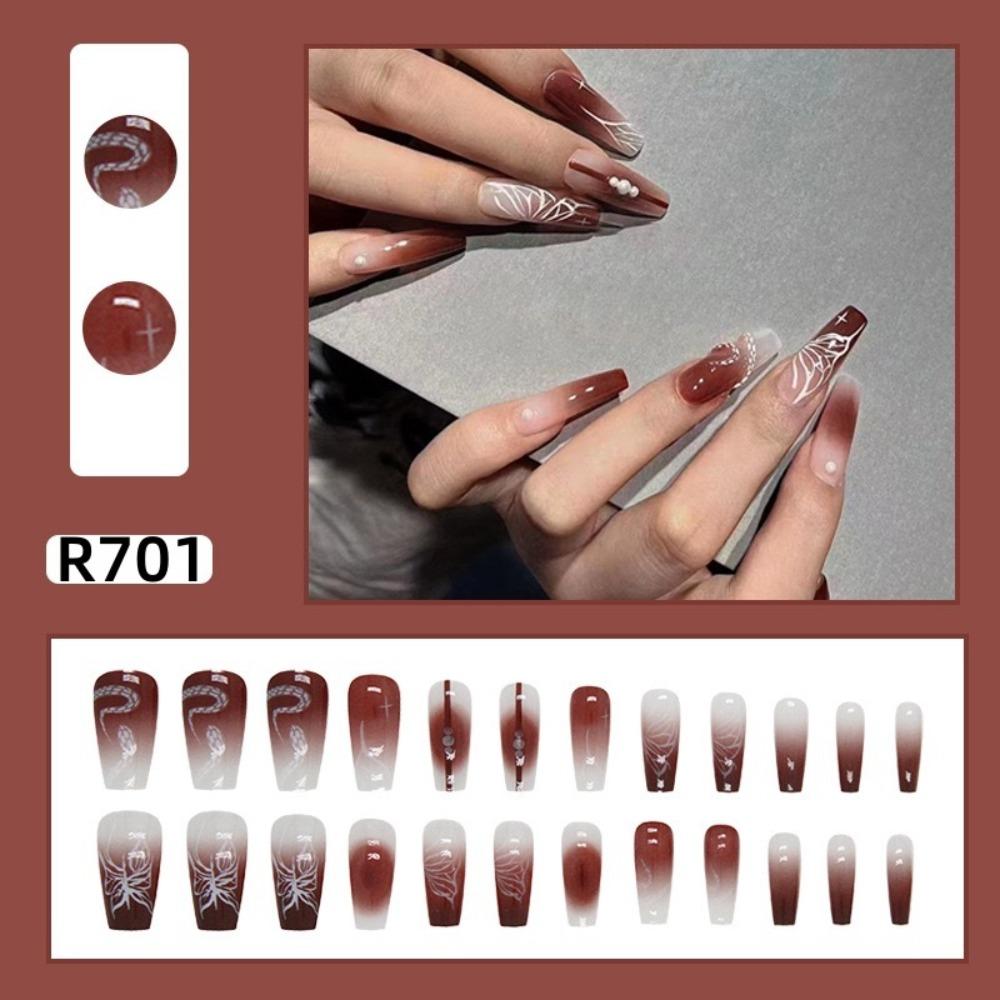 Frühling und Sommer Wind Tragen Nagel Reiner Wunsch Nagelpflaster Aufhellend Abnehmbares Nagelstück Langes und kurzes Nagelstück Fertigprodukt