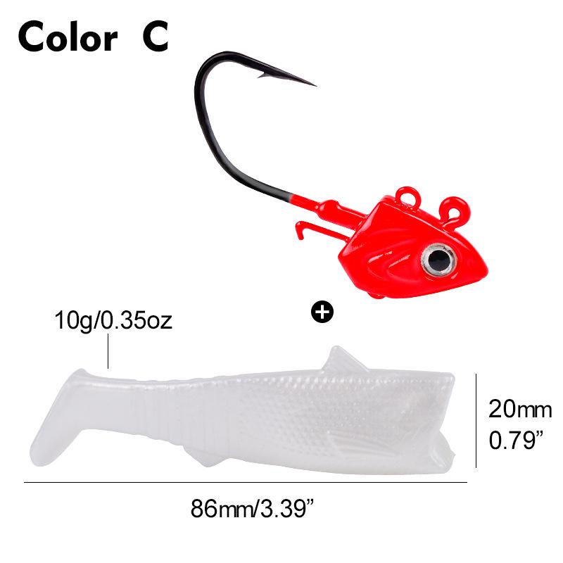 Anti-Snag Soft Fish Lead Head Lure Hooks with 30g, 35g, 45g Weights