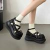 2025 Y2K Girls Mary Janes Pumps Buckle Thick Weges Round Toe Platform Shoes Cute Sweet  Lolita  Classic Brand Pumps