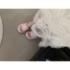 In the summer of 2025, the new thick-soled one-word cool slippers wear candy color with skirts to increase the height of beach shoes for women