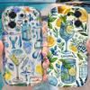Lemon Cocktail Case for Xiaomi Redmi Note 14 13 12 11 10 Pro Plus 5G 9 14C 13C 4G 12C 10C 10S A2 A1 Shockproof Silicone Cover