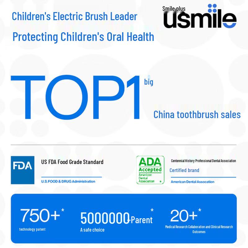 usmile Children's Sonic Electric Toothbrush Q20 CN Plug (adapter Included)